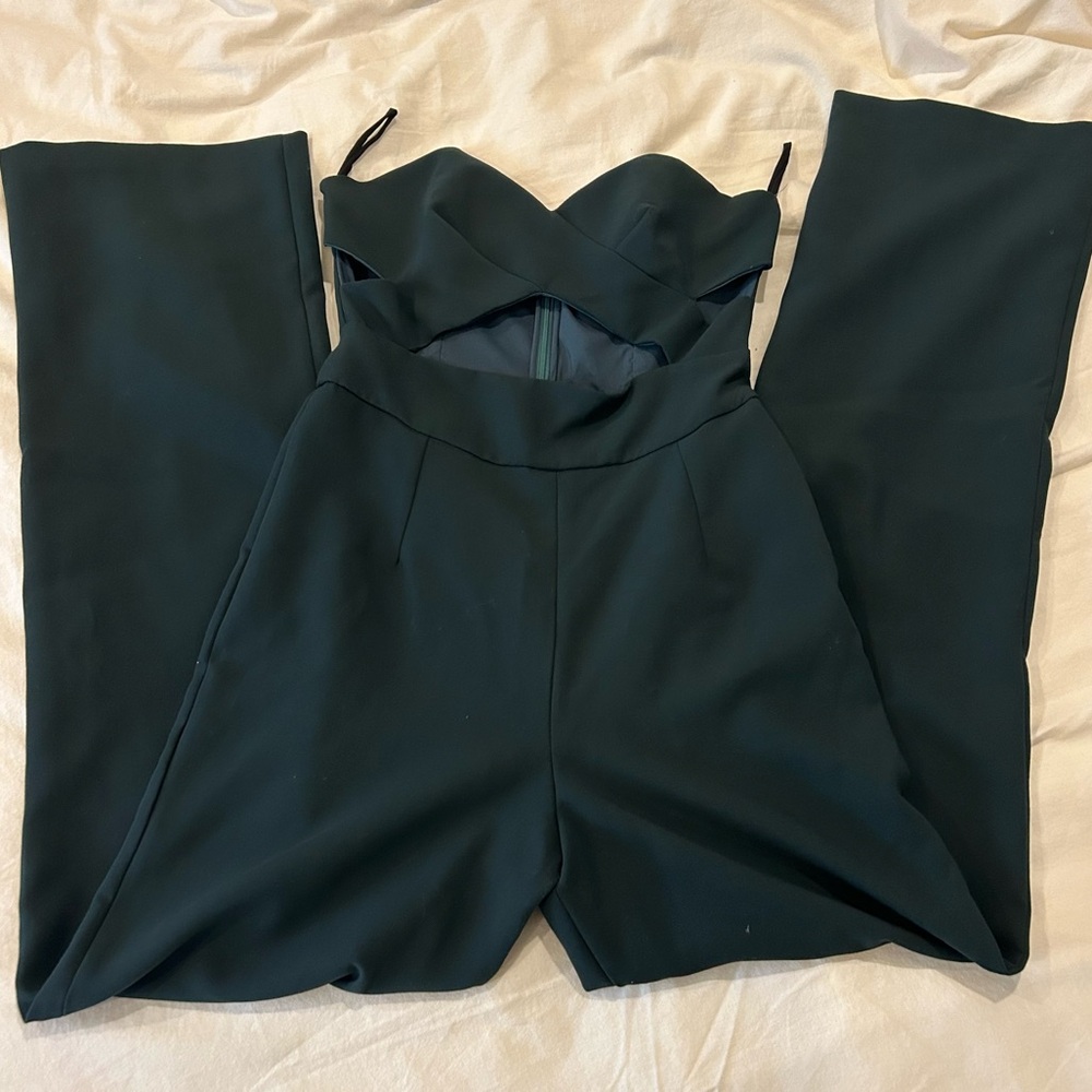 Karina Grimaldi dark green jumpsuit